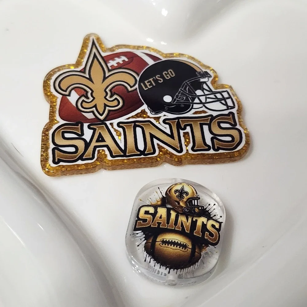 Football Flatback Focal Bead Badge Keychain Jewelry Making Crafts Flats Planar